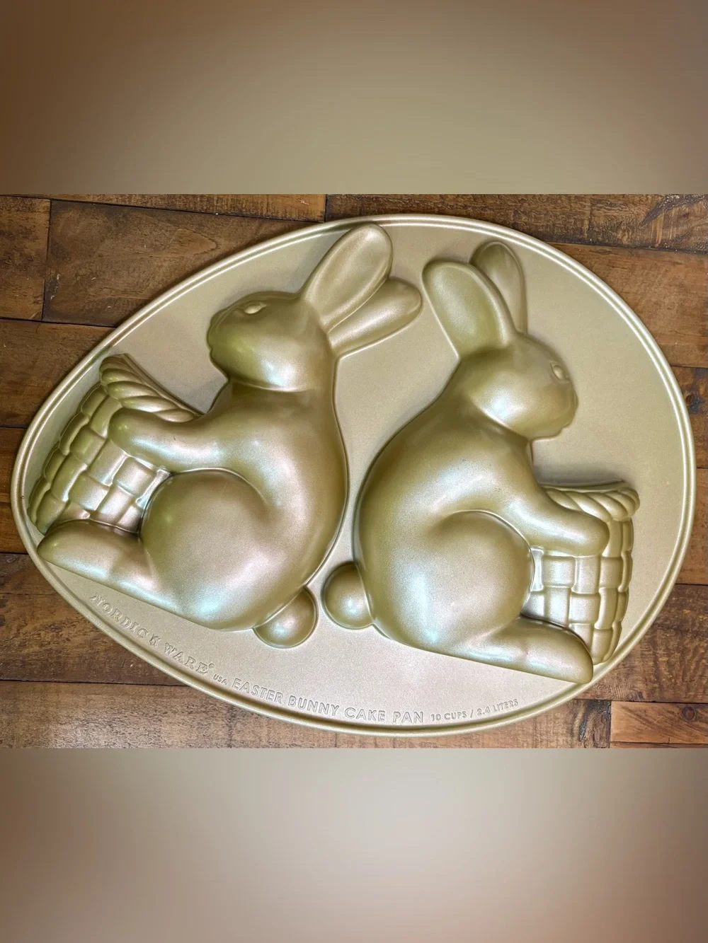 Nordic Ware 3D Easter Bunny Pan - Gold